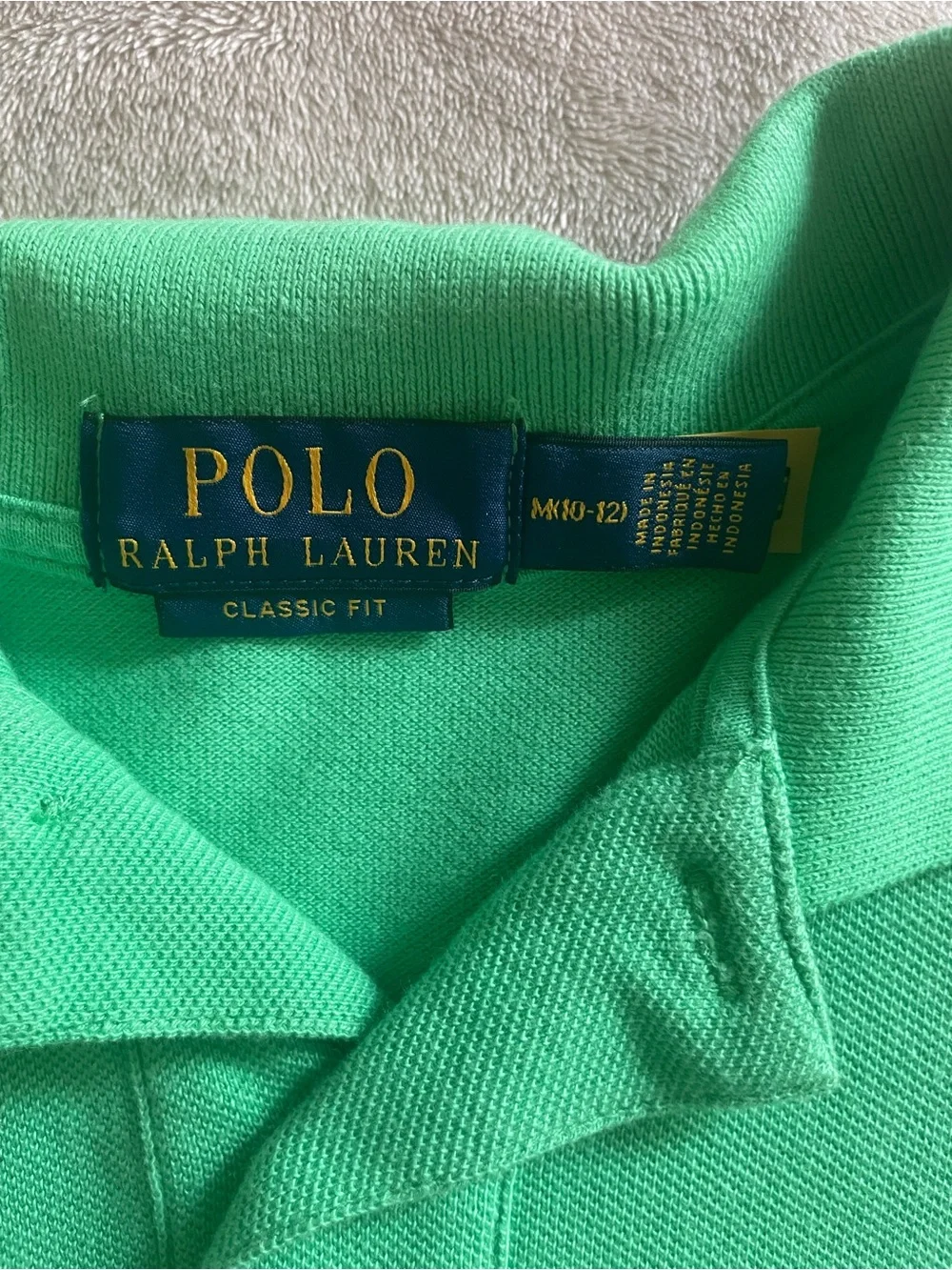 Ralph Lauren Green Polo Shirt with Yellow Pony